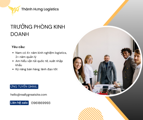 Nam có 4+ năm kinh nghiệm logistics, 2+ năm quản lý Am hiểu vận tải quốc tế, xuất nhập khẩu